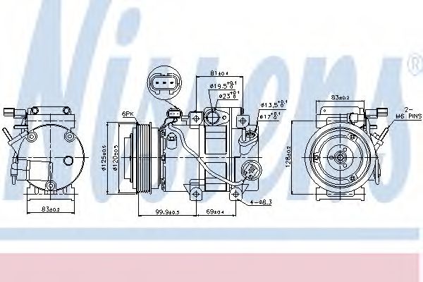 Компрессор кондиционера NISSENS 89305