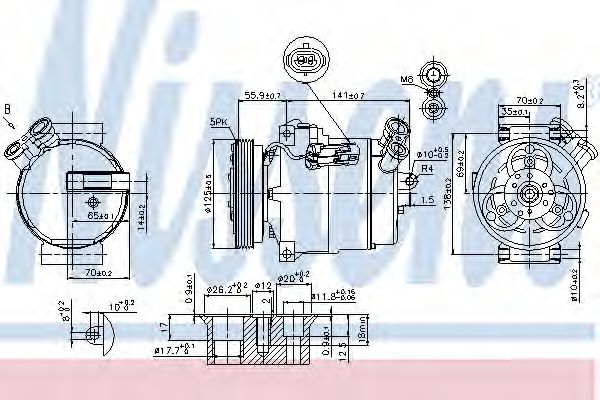 Компрессор кондиционера NISSENS 89308
