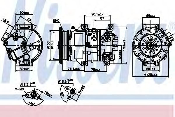 Компрессор кондиционера NISSENS 89309