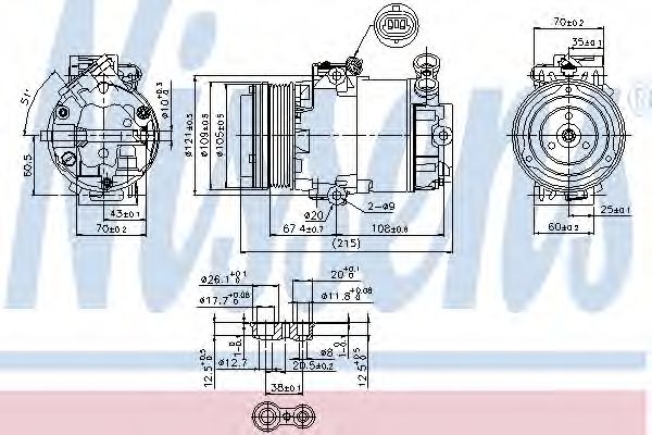 Компрессор кондиционера NISSENS 89322