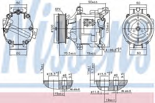 Компрессор кондиционера NISSENS 89324