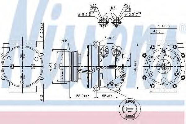 Компрессор кондиционера NISSENS 89331