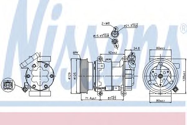 Компрессор кондиционера NISSENS 89332