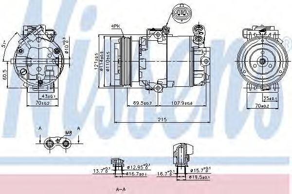 Компрессор кондиционера NISSENS 89333