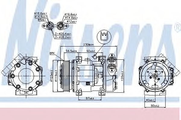 Компрессор кондиционера NISSENS 89336