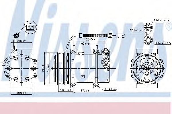 Компрессор кондиционера NISSENS 89339