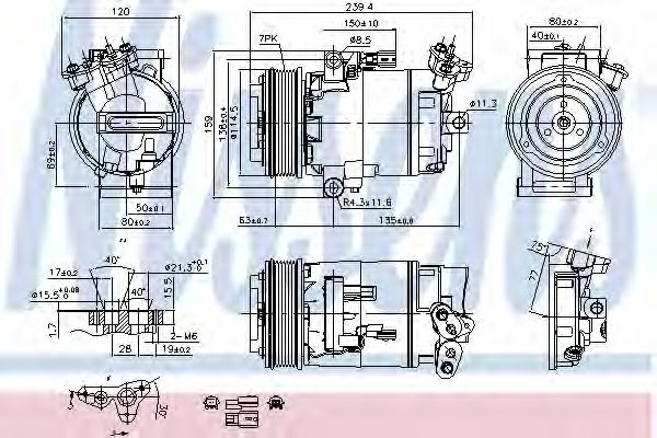 Компрессор кондиционера NISSENS 89346