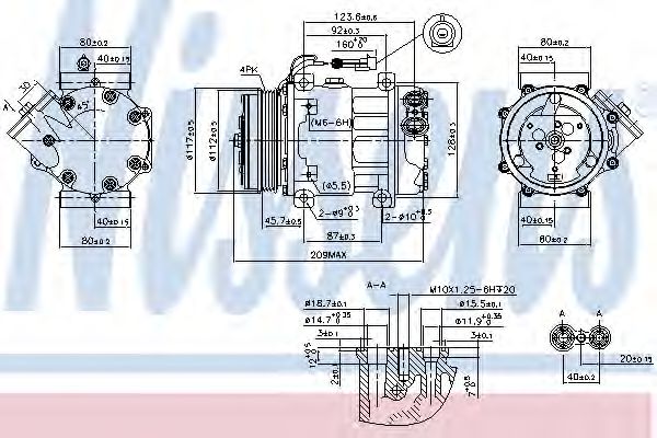 Компрессор кондиционера NISSENS 89347
