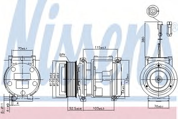 Компрессор кондиционера NISSENS 89355