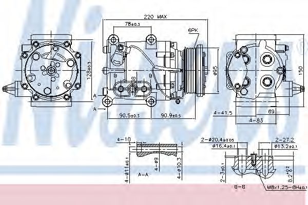 Компрессор кондиционера NISSENS 89365