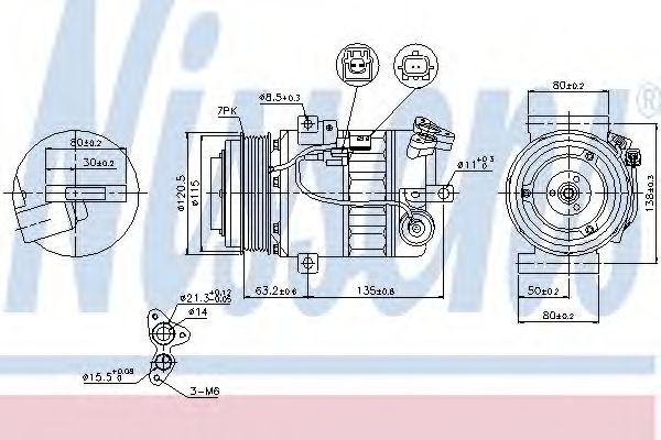Компрессор кондиционера NISSENS 89392