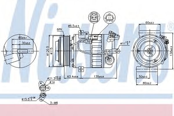 Компрессор кондиционера NISSENS 89394