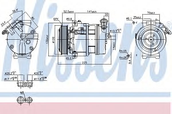 Компрессор кондиционера NISSENS 89397