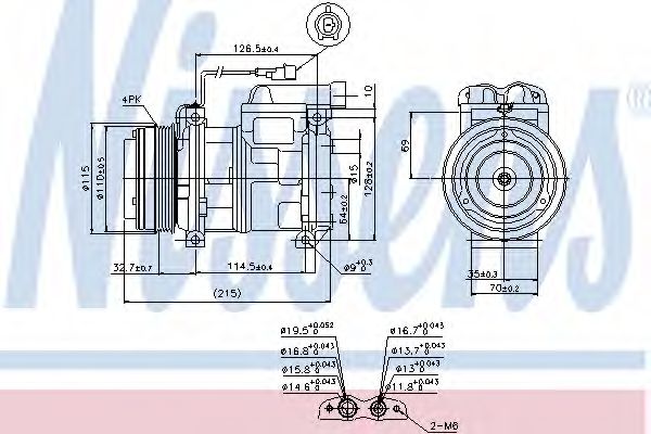 Компрессор кондиционера NISSENS 89413