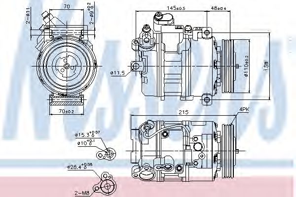 Компрессор кондиционера NISSENS 89417