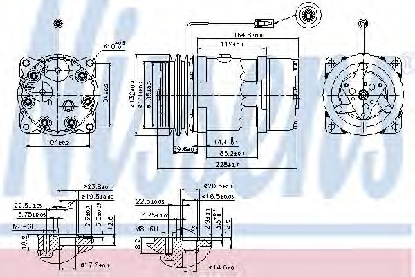 Компрессор кондиционера NISSENS 89439