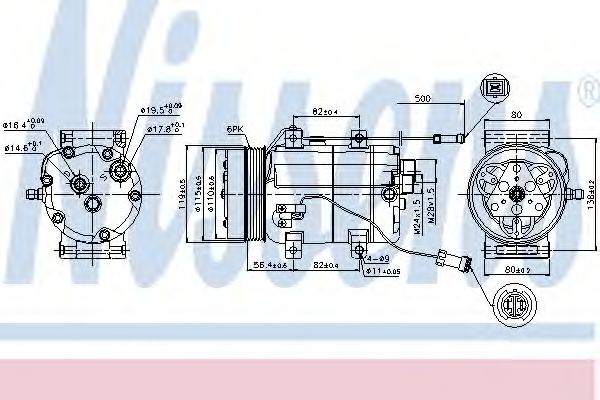 Компрессор кондиционера NISSENS 89452
