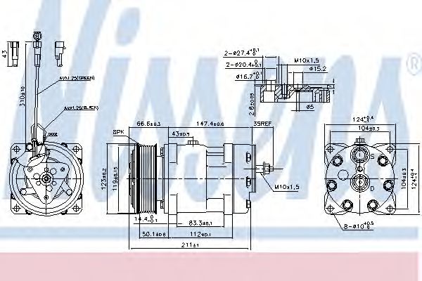 Компрессор кондиционера NISSENS 89470