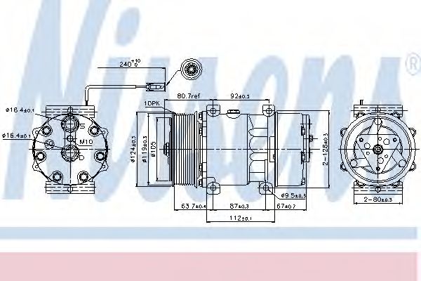 Компрессор кондиционера NISSENS 89474