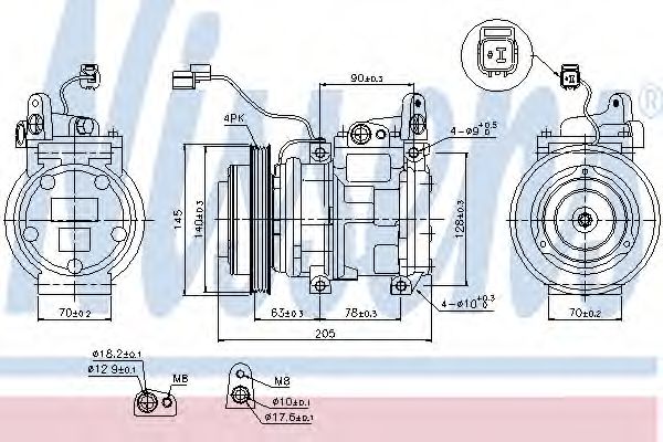 Компрессор кондиционера NISSENS 89512