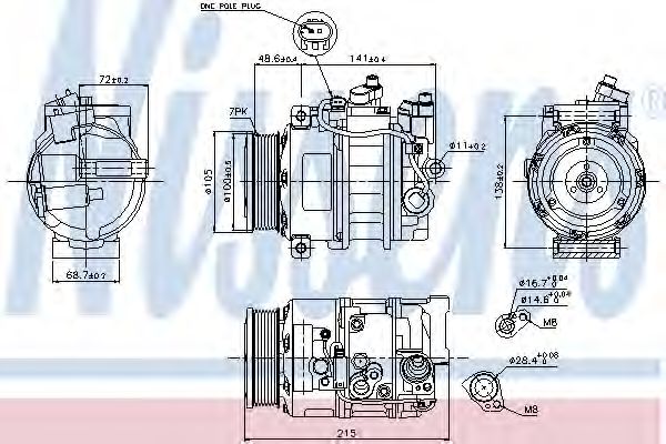 Компрессор кондиционера NISSENS 89520