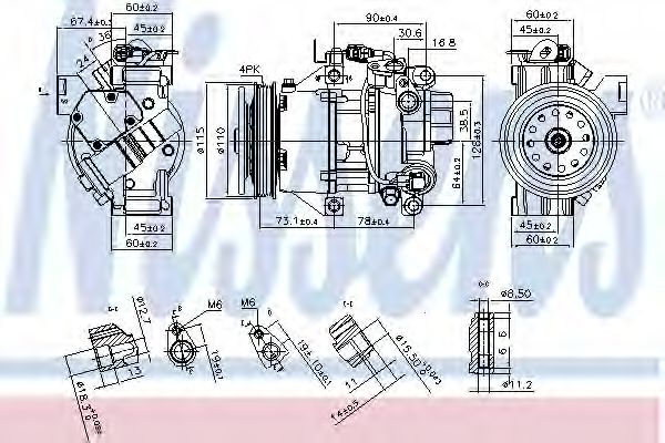 Компрессор кондиционера NISSENS 89528
