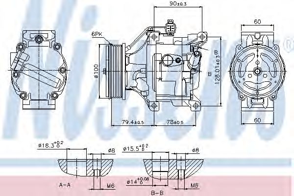 Компрессор кондиционера NISSENS 89530