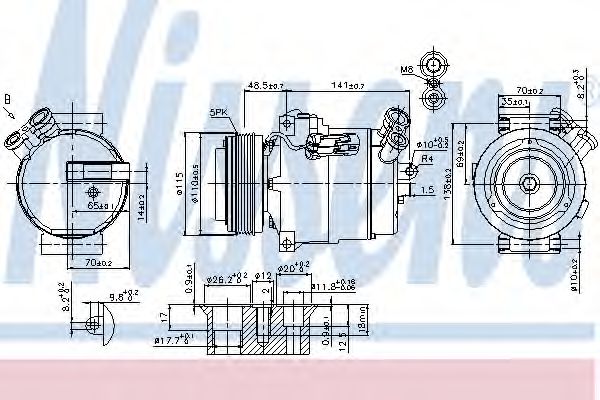 Компрессор кондиционера NISSENS 89592