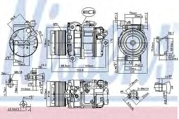 Компрессор кондиционера NISSENS 89595