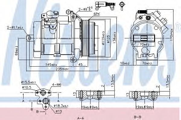 Компрессор кондиционера NISSENS 89606