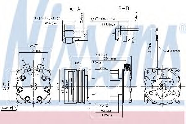 Компрессор кондиционера NISSENS 89632