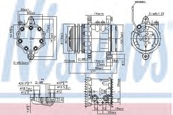 Компрессор кондиционера NISSENS 89691