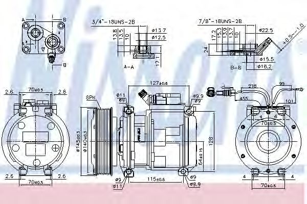 Компрессор кондиционера NISSENS 89752