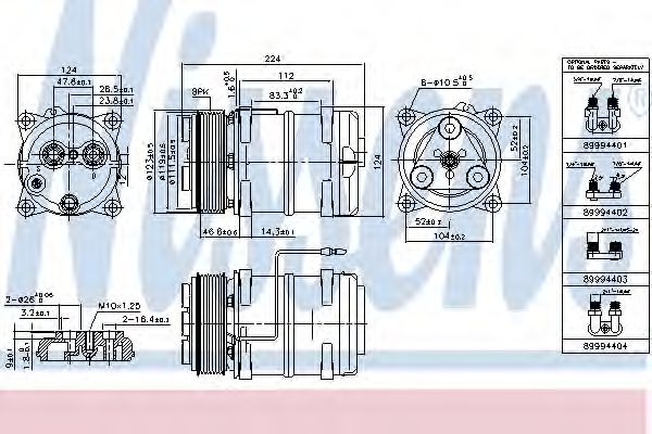 Компрессор кондиционера NISSENS 899947