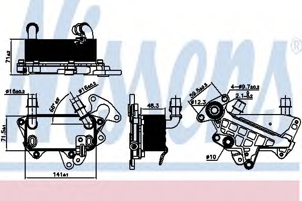 Масляный радиатор коробки передач NISSENS 90732