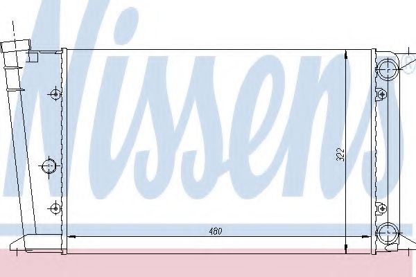 Радиатор охлаждения двигателя NISSENS 65020