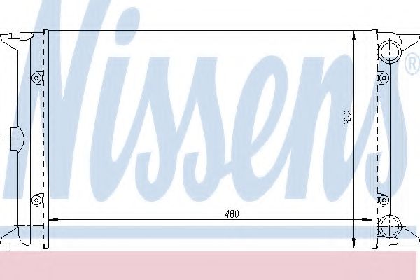 Радиатор охлаждения двигателя NISSENS 65030