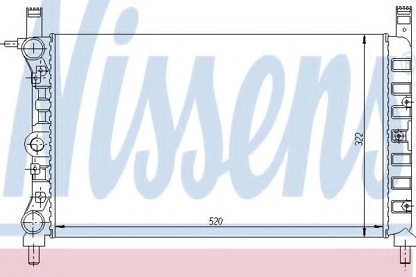 Радиатор охлаждения двигателя NISSENS 61931