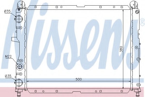 Радиатор охлаждения двигателя NISSENS 60024