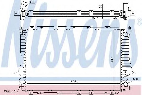 Радиатор охлаждения двигателя NISSENS 60459