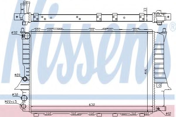 Радиатор охлаждения двигателя NISSENS 60457