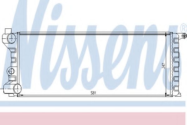 Радиатор охлаждения двигателя NISSENS 62312