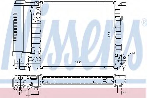 Радиатор охлаждения двигателя NISSENS 60729A