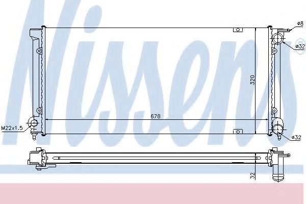 Радиатор охлаждения двигателя NISSENS 652621