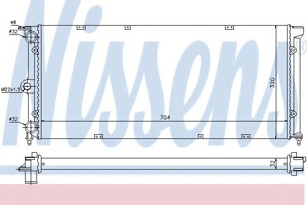 Радиатор охлаждения двигателя NISSENS 651911