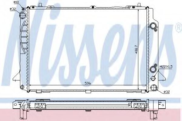 Радиатор охлаждения двигателя NISSENS 60467A