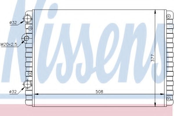 Радиатор охлаждения двигателя NISSENS 652321