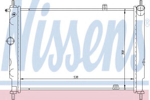 Радиатор охлаждения двигателя NISSENS 63059