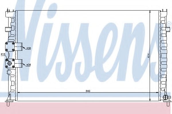 Радиатор охлаждения двигателя NISSENS 63735