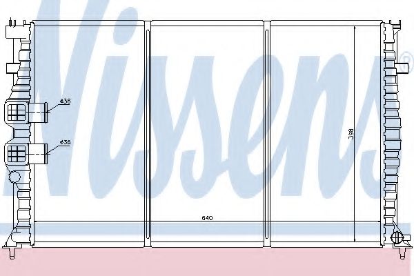Радиатор охлаждения двигателя NISSENS 63734